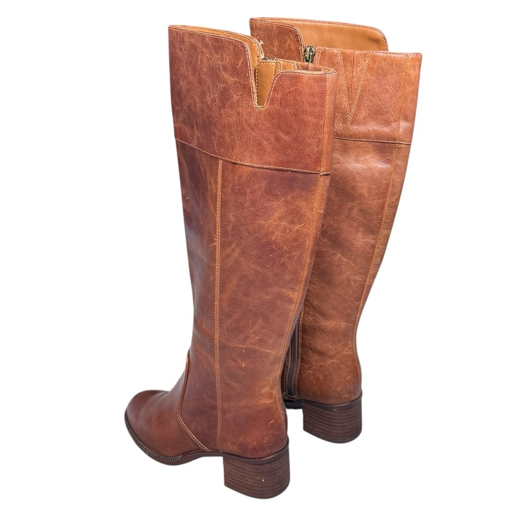 Franco Sarto Leather Riding Style Boots with block heel - Picture 6 of 10